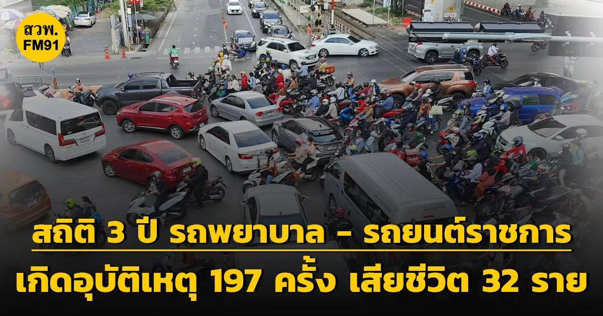 ลดความเสี่ยง เสริมความปลอดภัย: สธ. เผยสถิติอุบัติเหตุรถพยาบาล 3 ปี และมาตรการเข้มข้น